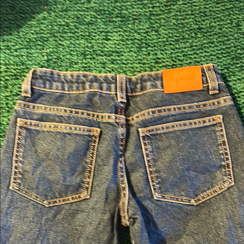 Gucci Blue Jeans with Red Heart Accent - Picture 10 of 16